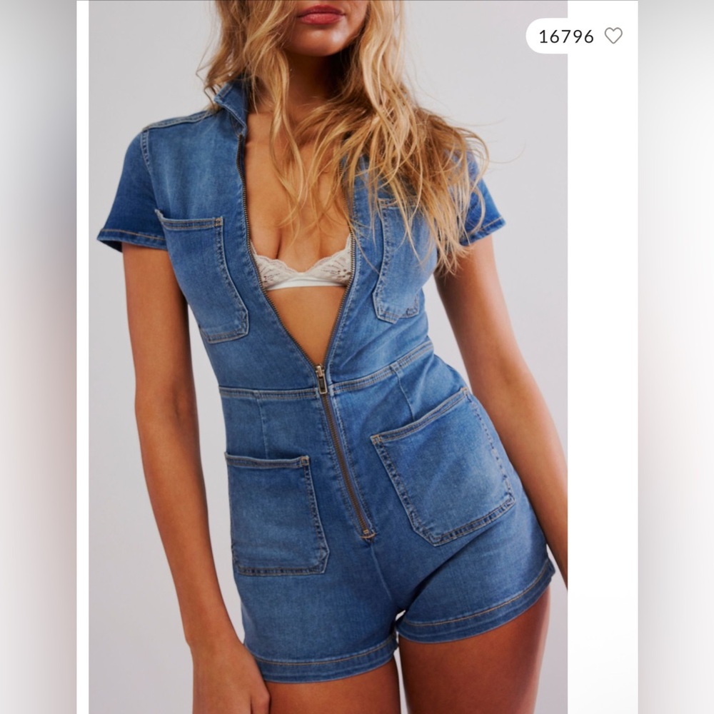 Free People CRVY lennox shortsuit